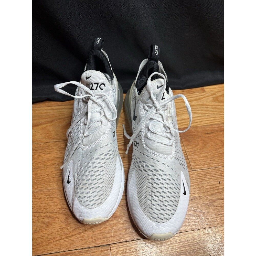 Nike Men's Air Max 270 AH8050-100 Running White Black Shoes Sneakers Size 13 - Picture 4 of 8